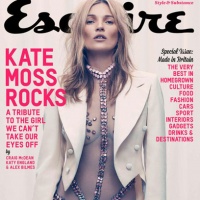 Кейт Мос с интимни части, украсени с камъни