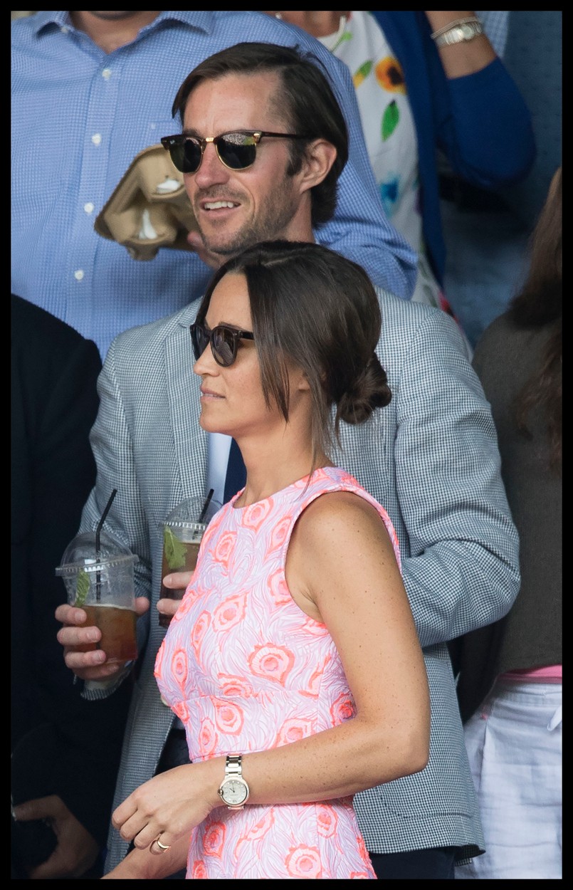 154564, Pippa Middleton and boyfriend James Matthews on Centre court on day nine of the Wimbledon Tennis Championships in London. London, United Kingdom - Wednesday July 6, 2016. UK, FRANCE, AUS, NZ, CHINA, HONGKONG, TAIWAN, SPAIN & ITALY OUT, Image: 293386511, License: Rights-managed, Restrictions: RESTRICTIONS APPLY, Model Release: no, Credit line: Profimedia, Pacific coast news