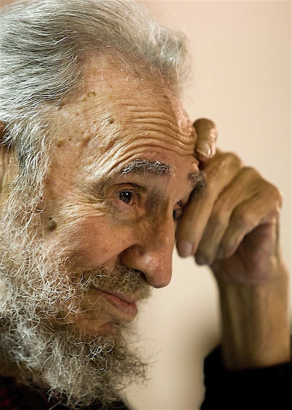 HAVANA, Aug. 13, 2016 -- Image dated on Feb. 10, 2012 provided by Cubadebate shows Fidel Castro smiling during a meeting with intellectuals from 22 countries, mostly participants of the 21st International Book Fair, in Havana, capital of Cuba. The Cuban revolutionary leader will celebrate his 90th birthday on August 13., Image: 306778383, License: Rights-managed, Restrictions: , Model Release: no, Credit line: Profimedia, Zuma Press - Archives
