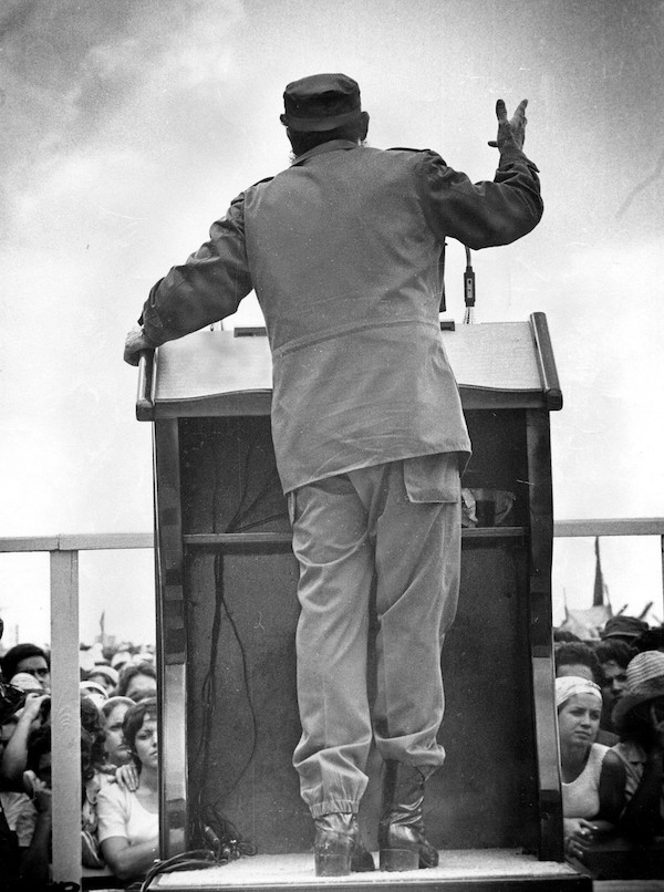 November 25, 2016 - File - Cuban Politician and Revolutionary FIDEL CASTRO (August 13, 1926 - November 25, 2016) has died at the age of 90, Cuban state television announced on Saturday, ending an era for the country and Latin America. Pictured: Feb 01, 1976; Havana, CUBA; In action: Castro is a Caruso in politics. He no longer has a young voice, it is roughened slightly, perhaps by cigars, but it is vibrant and gripping. He plays on the audience as if they were an instrument., Image: 306781382, License: Rights-managed, Restrictions: Canadian Newspapers OUT!, Model Release: no, Credit line: Profimedia, Zuma Press - News