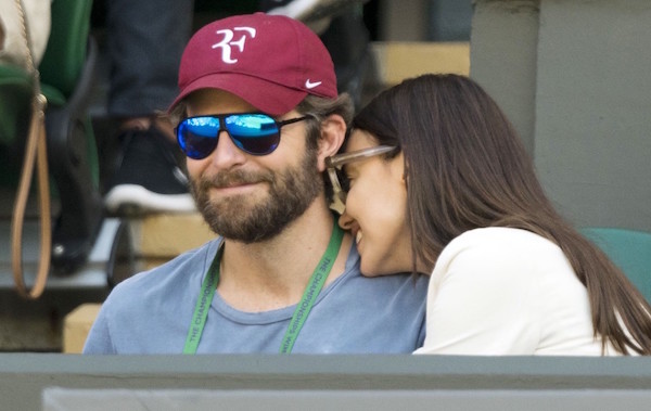 July 6, 2016 - London, London, UK - BRADLEY COOPER AND IRINA SHAYK watch tennis on the centre court on the tenth day of the WIMBLEDON Lawn Tennis Championships. London, UK., Image: 293353456, License: Rights-managed, Restrictions: * United Kingdom Rights OUT *, Model Release: no, Credit line: Profimedia, Zuma Press - News