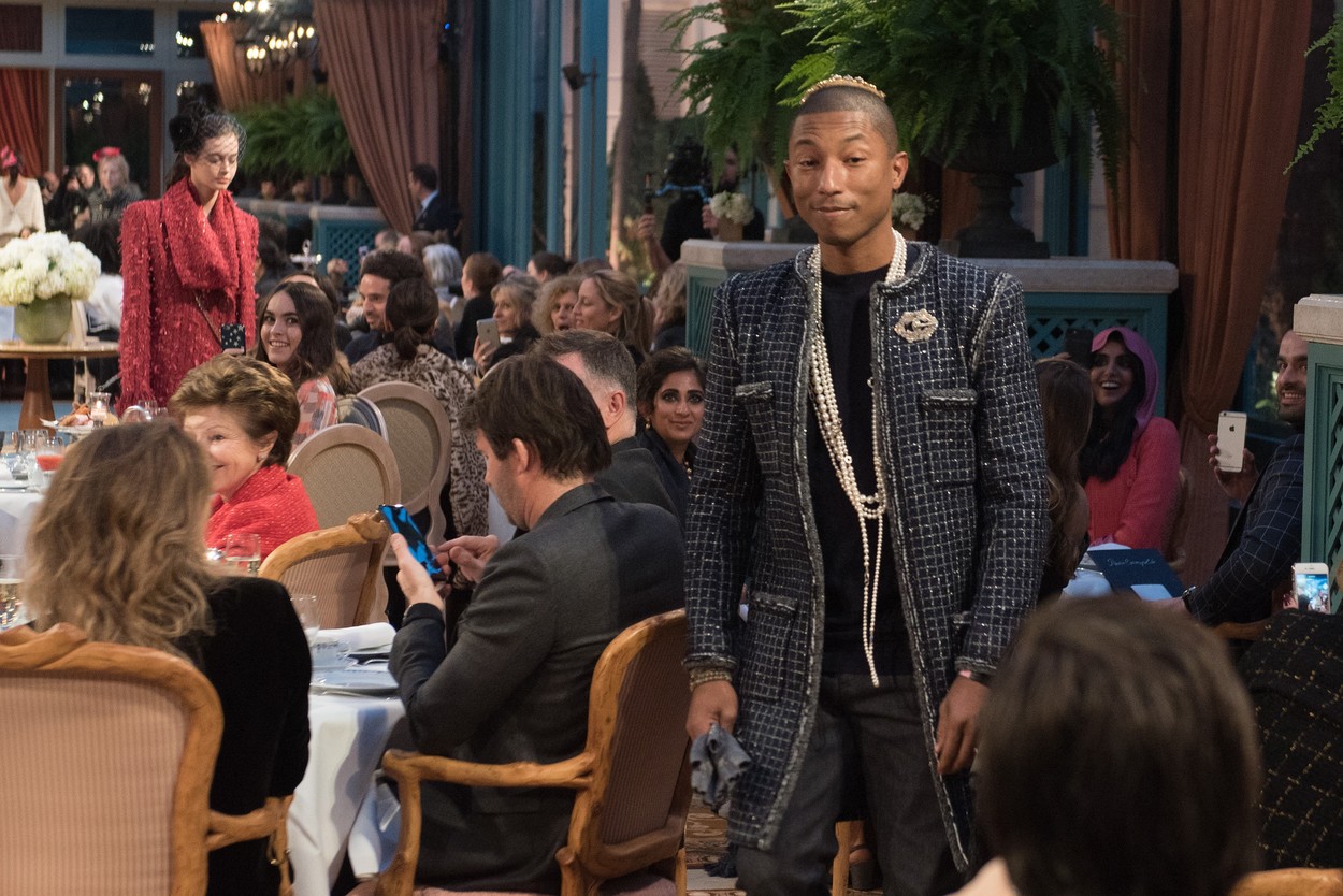 Pharrell Williams walks the runway during 'Chanel Collection des Metiers d'Art 2016/17 : Paris Cosmopolite' show on December 6, 2016 in Paris, France., Image: 307760857, License: Rights-managed, Restrictions: , Model Release: no, Credit line: Profimedia, Abaca
