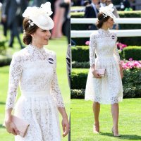 Визия на деня: Кейт Мидълтън и роклята от бяла дантела