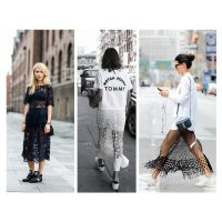 Прозрачна пола и кецове: новият street style тренд!