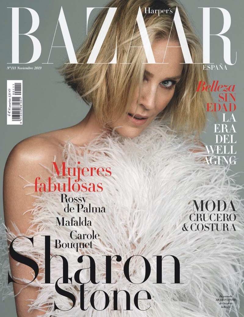 Шарън Стоун е ледена кралица за Bazaar