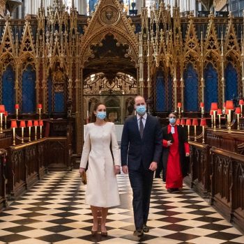 Кейт и Уилям посетиха катедралата, в която се венчаха