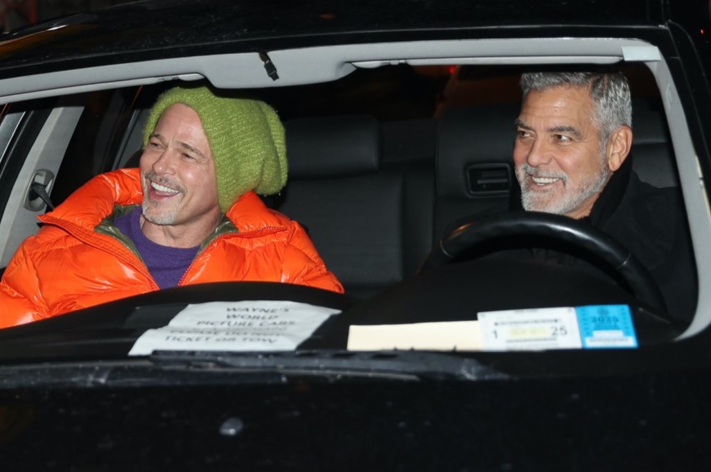 Брад Пит и Джордж Клуни се забавляват на снимачната площадка на „Wolves“