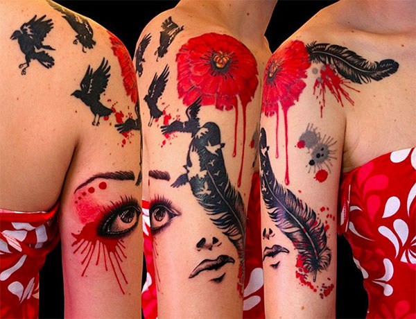 На мода сега: татуировки с акварелен ефект