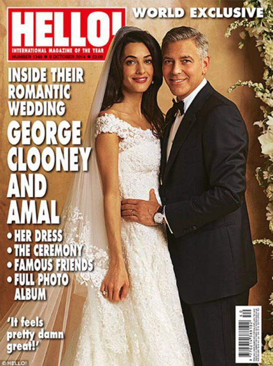 Първите сватбени снимки на Джордж и Амал 