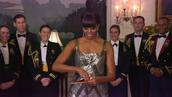 Мишел Обама на сцената на Оскарите