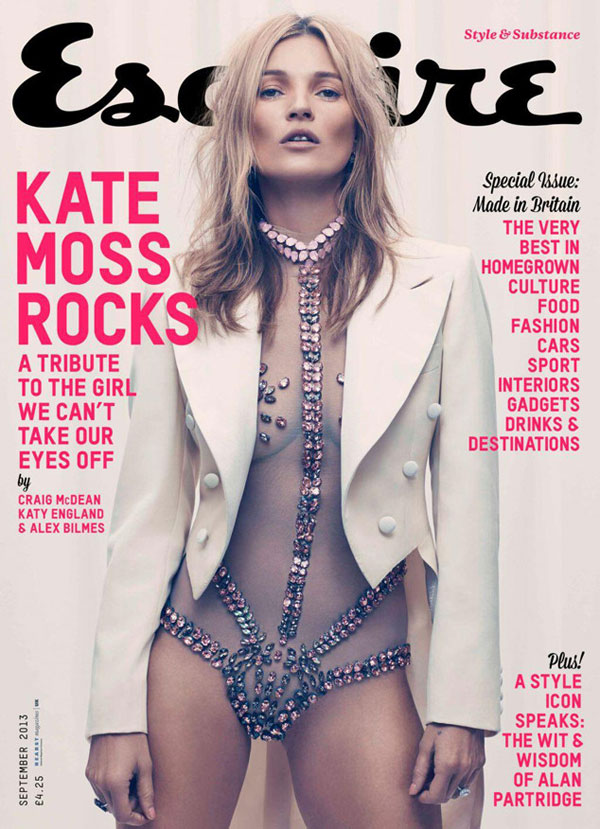 Кейт Мос с интимни части, украсени с камъни