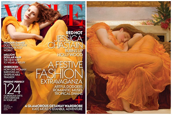 Джесика Частейн украси декемврийския Vogue