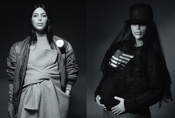 Бременната Ким Кардашиян, заснета от Лагерфелд